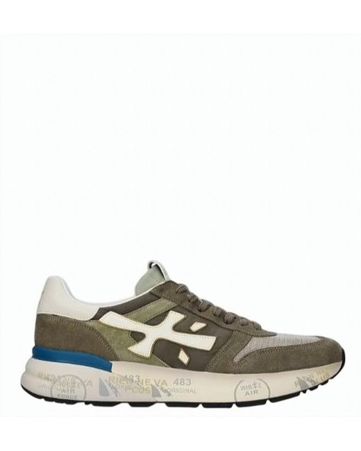 Premiata Green Mick 8086 Suede Insert Sneakers for men
