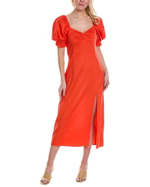 Saltwater Luxe Red Sweetheart Midi Dress