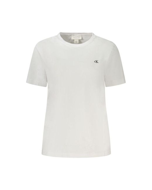 Calvin Klein White Cotton Tops & T
