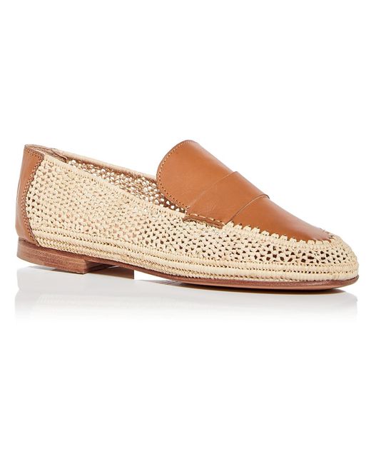 Carrie Forbes Natural Mumba Woven Slip On Loafers