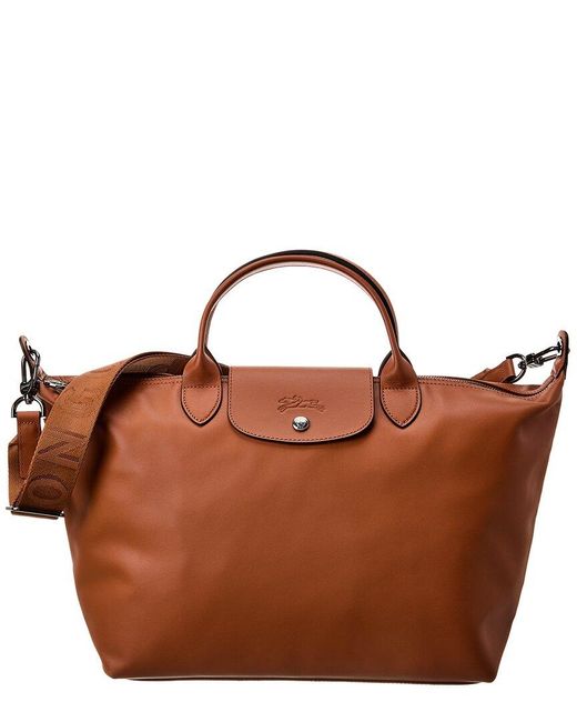 Longchamp Brown Le Pliage X-large Leather Bag