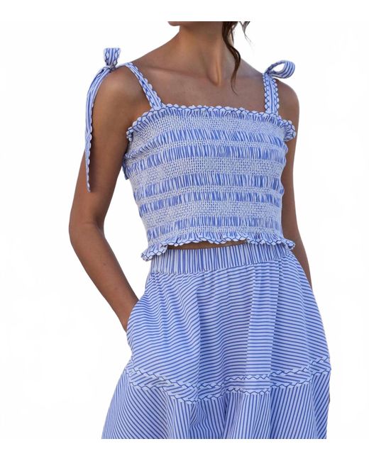 Oliphant Blue Ella Top