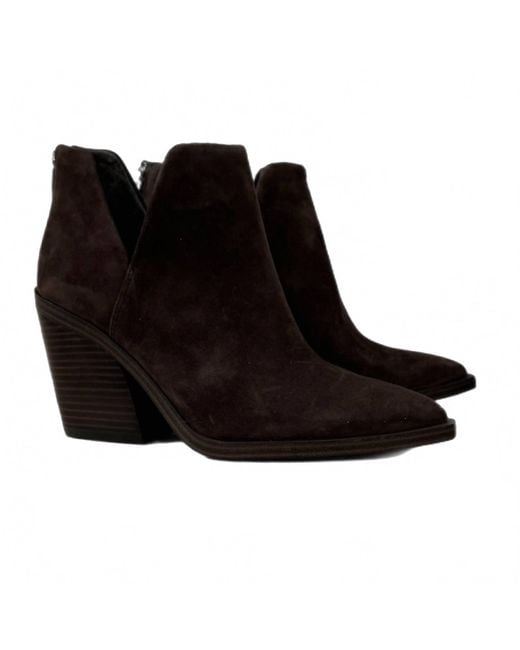 Vince Camuto Black Genuine Suede Pointed Toe Bootie