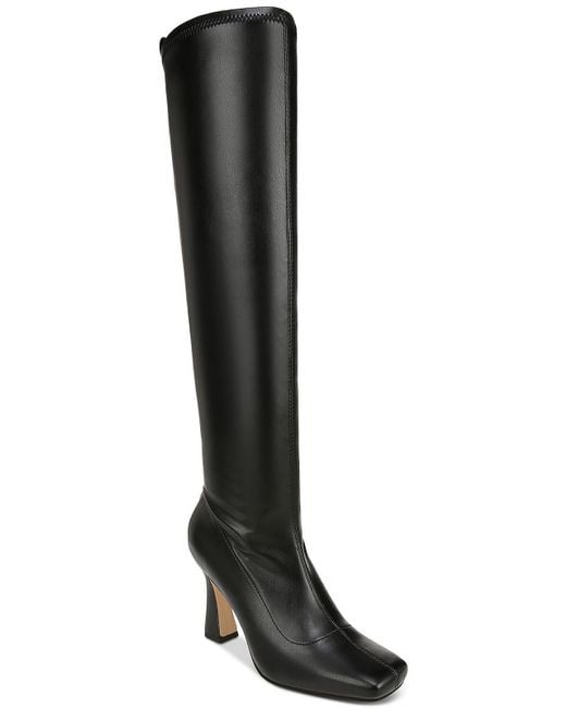 Circus by Sam Edelman Black Emelina Faux Leather Tall Knee-high Boots