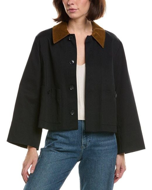 FRAME Black Frame The Mini Swing Jacket