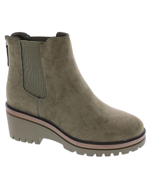 MIA Green Sefi Suede Ankle Chelsea Boots