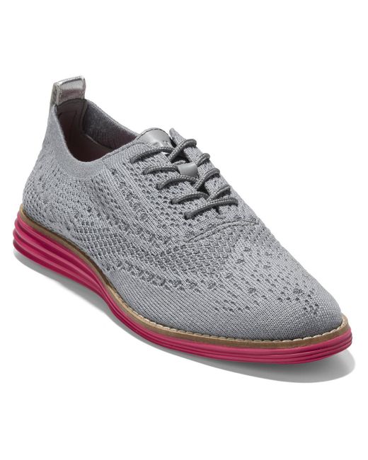 Cole Haan Gray Original Grand Stitchlite Wing Ox Knit Comfort Oxfords