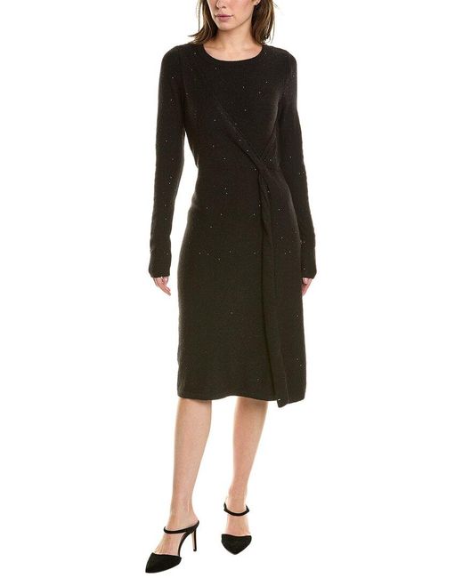 Donna Karan Black Twisted Sweaterdress
