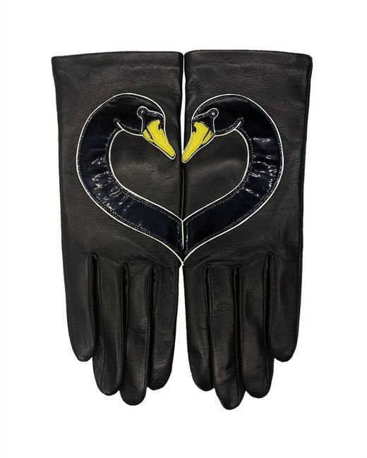 Agnelle Black Swan Gloves