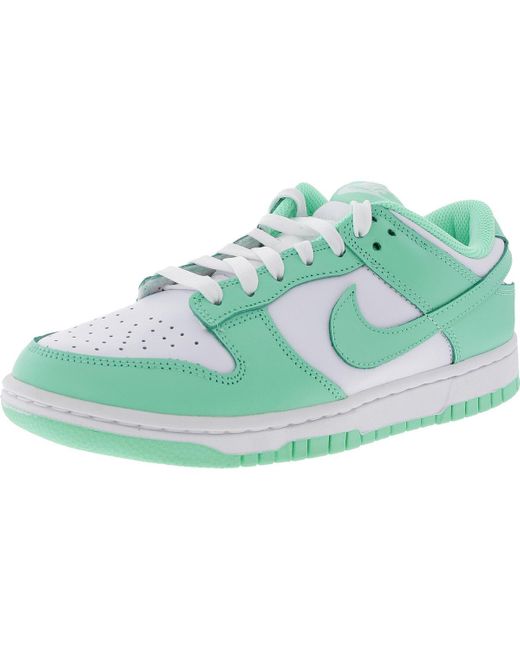 Nike Green Dunk Low Lace-Up Casual And Fashion Sneakers