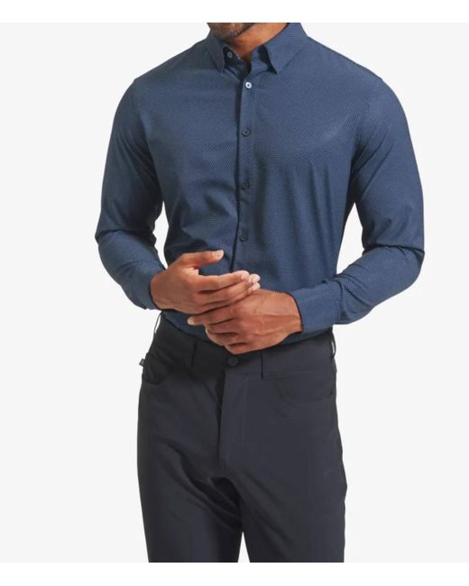 Mizzen+Main Blue Leeward Dress Shirt for men