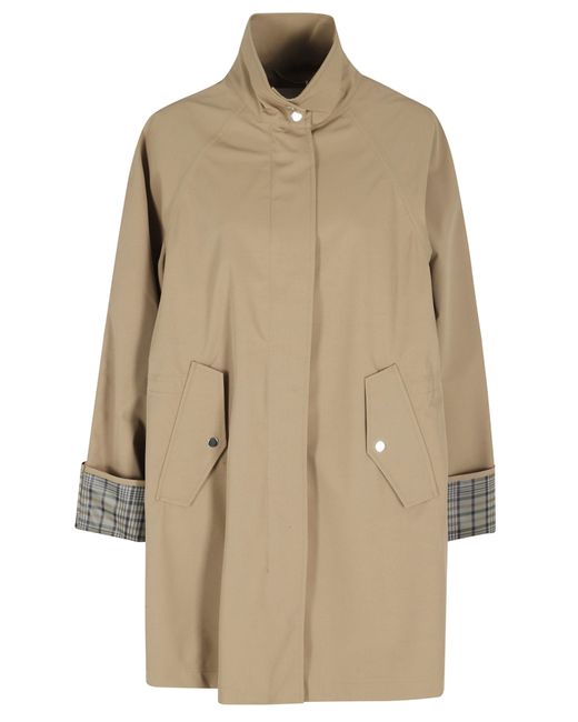 OOF WEAR Natural Two Layers Check-Lined Polyester Raincoat