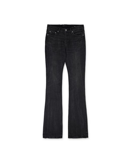 Purple Brand Black Super Stack Flare Coated for men