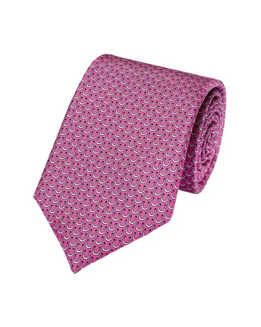 Charles Tyrwhitt Purple Conversational Print Classic Silk Tie for men