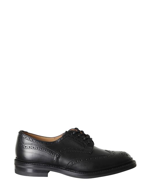 Tricker's Black Wingtip Bourton Leather Brogues for men