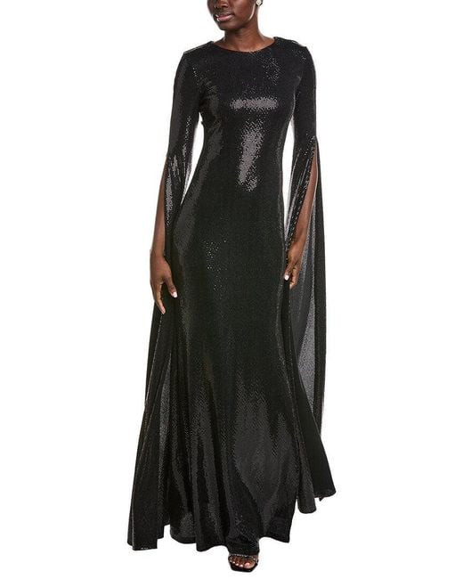 Issue New York Black Solid Gown