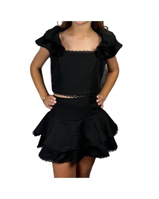 If So Black Lace Trim Skirts