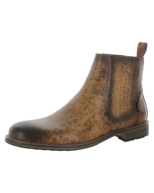 Taft Brown Model 010 Leather Almond Toe Chelsea Boots for men