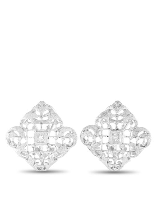 Non-Branded White Lb Exclusive 18k Gold 0.45ct Diamond Clip-on Earrings Mf15-031524