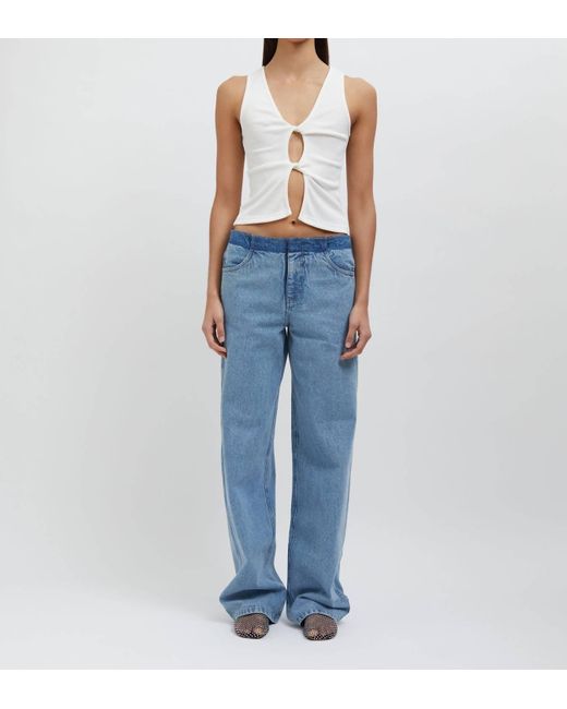 Christopher Esber Blue Open Twist Tank Top