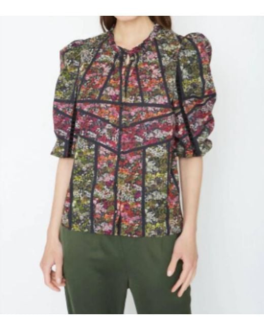 Caballero Multicolor Celeste Top