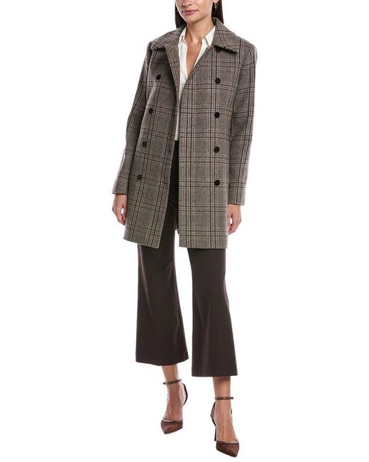 Theory Gray Wool-Blend Coat