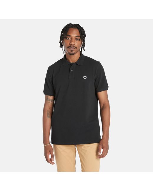 Timberland Black Millers River Pique Polo Shirt for men