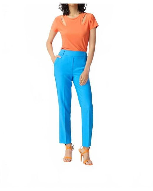 Joseph Ribkoff Blue Stretch Slim-Fit Pants