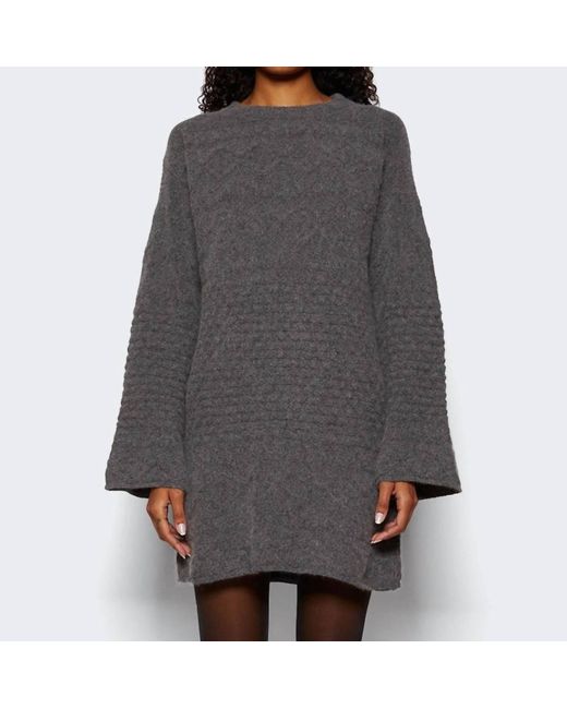 Loulou de Saison Gray Pelagia Knit Dress