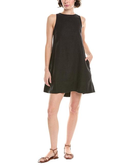 Madewell Black Mini Linen Shift Dress