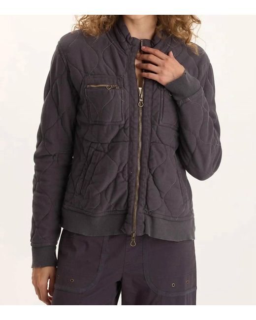 XCVI Gray Quilted Bomber Jacket
