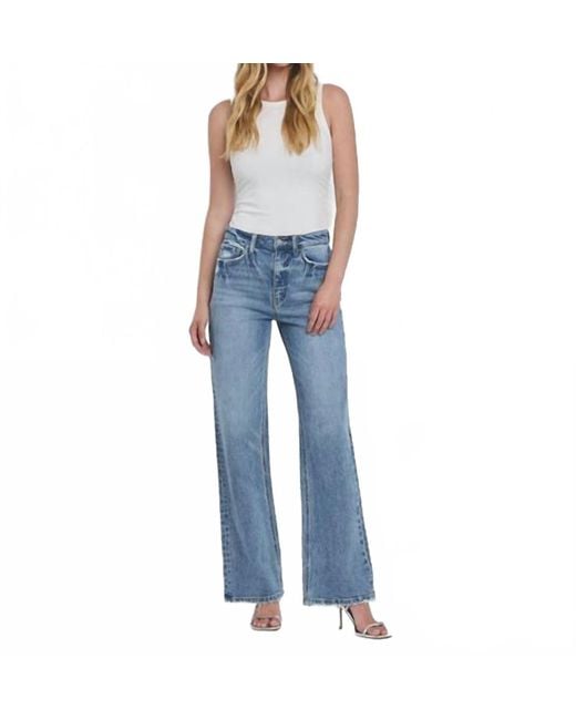 VERVET BY FLYING MONKEY Blue 90's Super High Rise Wide Jeans