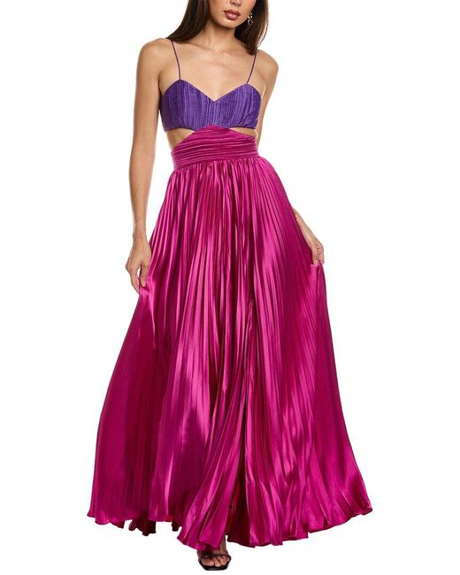 AMUR Purple Elodie Gown