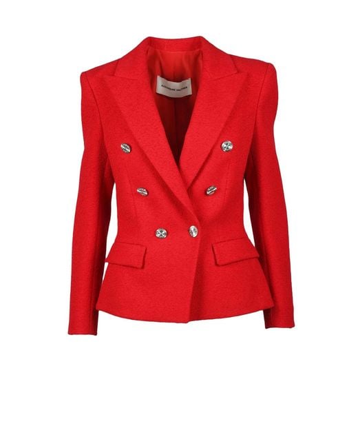 Alexandre Vauthier Red Cotton Polyamide Jacket