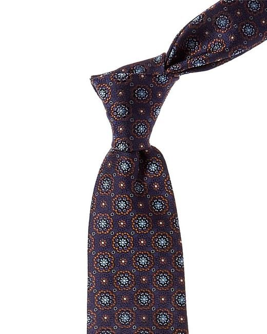 Canali Purple Blue Silk Tie for men