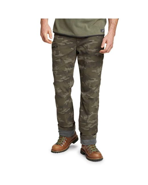 Eddie Bauer Fleece-lined Rainier Pants - Print in Green for Men | Lyst