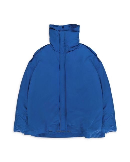 Bianca Saunders Blue Outline Short Puffer for men