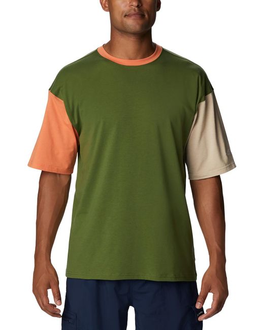 Columbia Green Deschutes Valley Colorblock Knit T-shirt for men