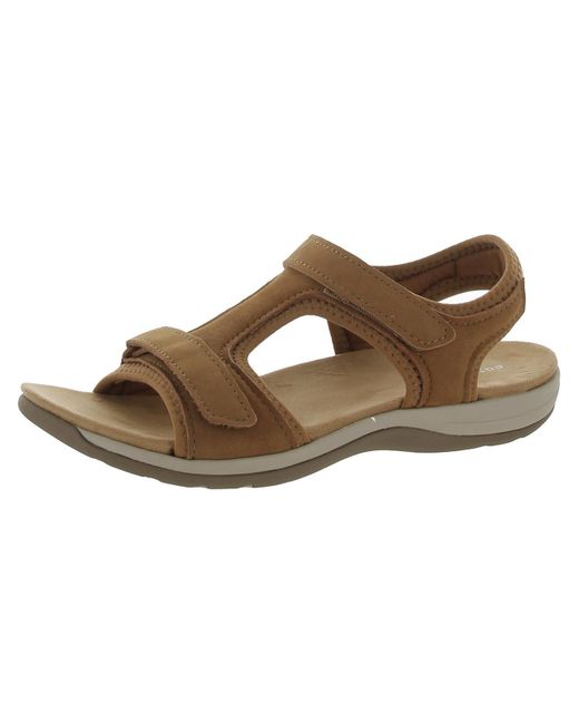 Easy Street Brown Saffy S Leather Strappy Sandals
