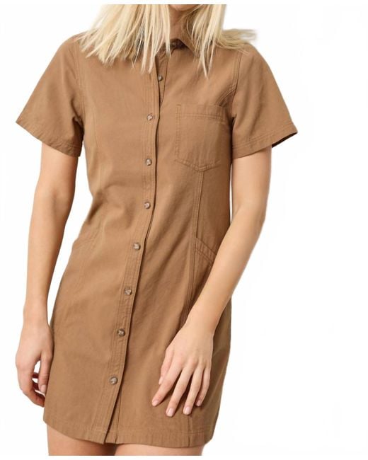 Lilla P Women's Brown Twill Paneled Shirt Dress - www.rajagirimanappuram.com