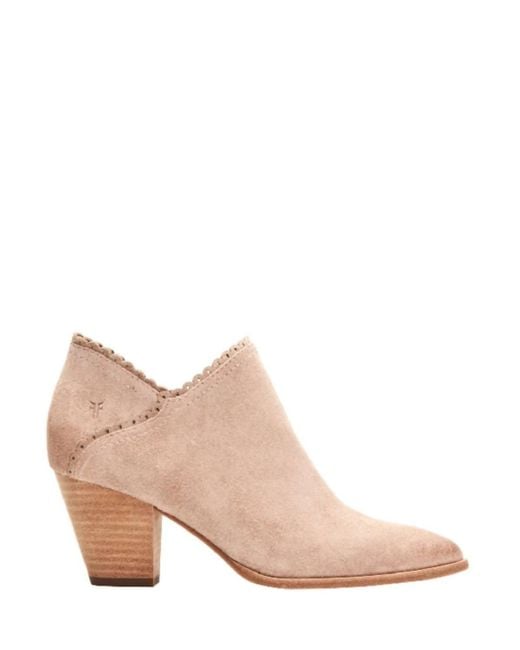 Frye Pink Reed Scallop Shootie Ankle Boot