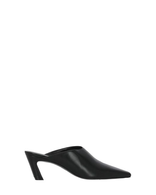 Stuart Weitzman Black Stassi 50 Leather Mules