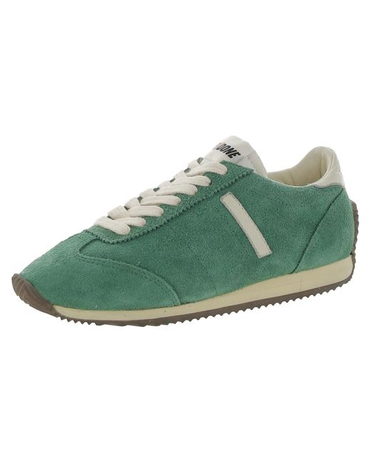 Re/done Green 70's Runner Leather Lace-up Running Shoes