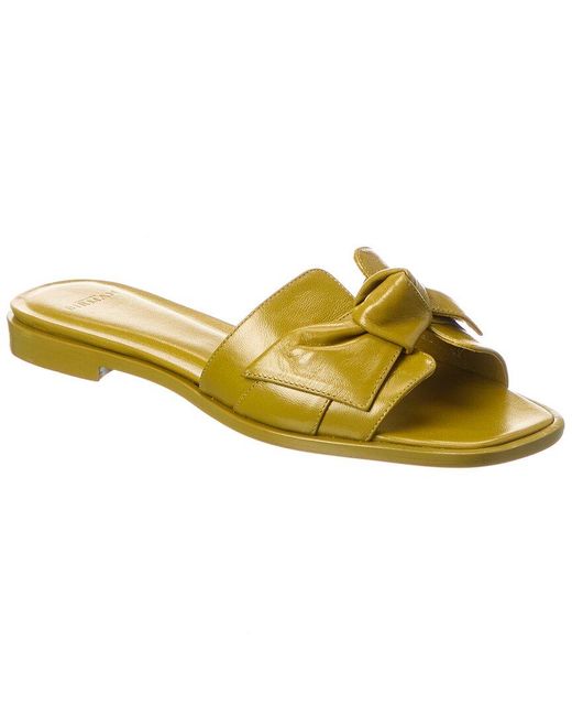 Alexandre Birman Yellow Maxi Clarita Square Leather Sandal