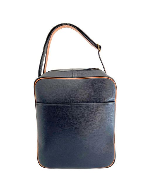 Hermès Blue Victoria Leather Shoulder Bag (pre-owned)