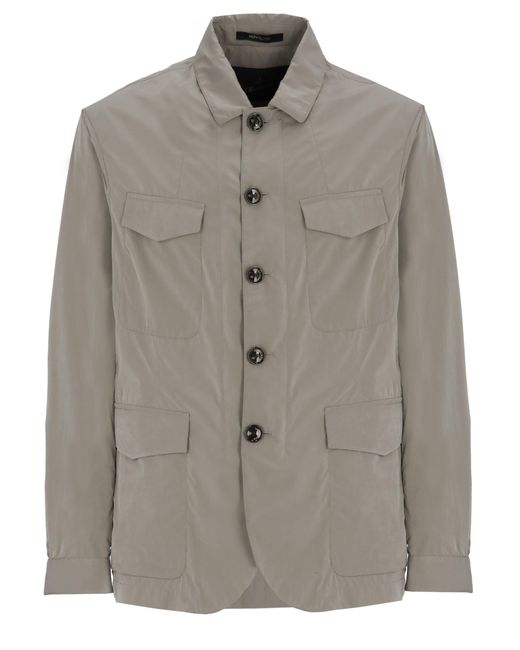 Montecore Brown Tech Fabric Flap-Pocket Jacket for men