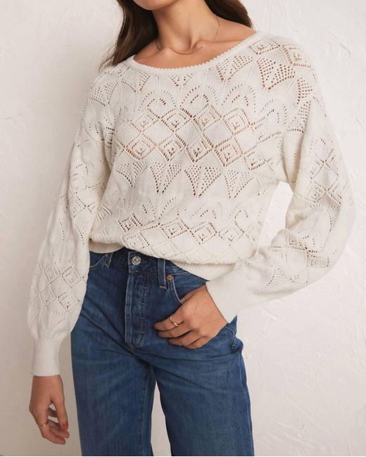 Z Supply Natural Kasia Long Sleeve Sweater