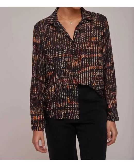 Bella Dahl Black City Lights Hipster Shirt