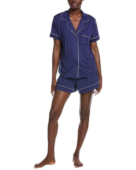 Badgley Mischka Blue 2Pc Yummy Shirt & Short Set