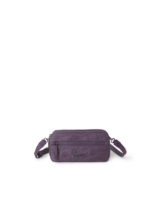 Baggallini Purple Quilted Mini Crossbody Bag